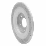 Dynamic Friction 2013-2025 Mitsubishi Outlander Phev Rear Left Drilled & Slotted Geoperformance Rotor by Dynamic Friction Company 830-72063L