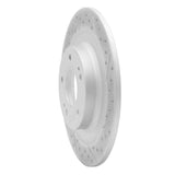 Dynamic Friction 2013-2025 Mitsubishi Eclipse Cross Rear Right Drilled & Slotted Geoperformance Rotor by Dynamic Friction Company 830-72063R
