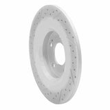 Dynamic Friction 2013-2025 Mitsubishi Eclipse Cross Rear Right Drilled & Slotted Geoperformance Rotor by Dynamic Friction Company 830-72063R