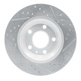 Dynamic Friction 2004-2009 Audi S4 Rear Left Drilled & Slotted Geoperformance Rotor by Dynamic Friction Company 830-73032L
