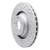 Dynamic Friction 2005-2011 Audi A6 Quattro Front Left Drilled & Slotted Geoperformance Rotor by Dynamic Friction Company 830-73038L