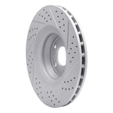 Dynamic Friction 2005-2011 Audi A6 Quattro Front Left Drilled & Slotted Geoperformance Rotor by Dynamic Friction Company 830-73038L