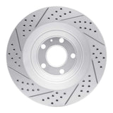 Dynamic Friction 2005-2011 Audi A6 Quattro Rear Right Drilled & Slotted Geoperformance Rotor by Dynamic Friction Company 830-73039R