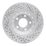 Dynamic Friction 2004-2010 Audi A8 Rear Left Drilled & Slotted Geoperformance Rotor by Dynamic Friction Company 830-73040L
