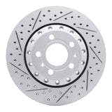 Dynamic Friction 2004-2010 Audi A8 Rear Left Drilled & Slotted Geoperformance Rotor by Dynamic Friction Company 830-73040L