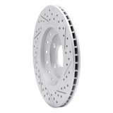 Dynamic Friction 2004-2010 Audi A8 Rear Left Drilled & Slotted Geoperformance Rotor by Dynamic Friction Company 830-73040L