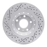 Dynamic Friction 2004-2010 Audi A8 Rear Right Drilled & Slotted Geoperformance Rotor by Dynamic Friction Company 830-73040R