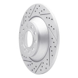 Dynamic Friction 2005-2011 Audi A6 Quattro Rear Left Drilled & Slotted Geoperformance Rotor by Dynamic Friction Company 830-73042L