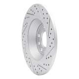 Dynamic Friction 2005-2011 Audi A6 Quattro Rear Left Drilled & Slotted Geoperformance Rotor by Dynamic Friction Company 830-73042L