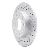 Dynamic Friction 2002-2006 Audi A4 Quattro Rear Left Drilled & Slotted Geoperformance Rotor by Dynamic Friction Company 830-73043L