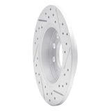 Dynamic Friction 2002-2006 Audi A4 Quattro Rear Left Drilled & Slotted Geoperformance Rotor by Dynamic Friction Company 830-73043L