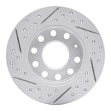 Dynamic Friction 2002-2006 Audi A4 (USA/Canada) Rear Right Drilled & Slotted Geoperformance Rotor by Dynamic Friction Company 830-73043R