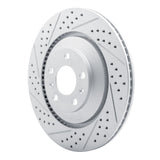 Dynamic Friction 2004-2018 Audi A8 Rear Left Drilled & Slotted Geoperformance Rotor by Dynamic Friction Company 830-73046L