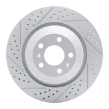 Dynamic Friction 2004-2018 Audi A8 Rear Left Drilled & Slotted Geoperformance Rotor by Dynamic Friction Company 830-73046L