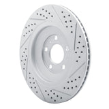 Dynamic Friction 2004-2018 Audi A8 Rear Left Drilled & Slotted Geoperformance Rotor by Dynamic Friction Company 830-73046L