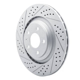 Dynamic Friction 2007-2011 Audi S6 Rear Left Drilled & Slotted Geoperformance Rotor by Dynamic Friction Company 830-73051L