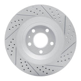Dynamic Friction 2007-2011 Audi S6 Rear Left Drilled & Slotted Geoperformance Rotor by Dynamic Friction Company 830-73051L
