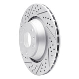 Dynamic Friction 2008-2015 Audi TTS Quattro Rear Left Drilled & Slotted Geoperformance Rotor by Dynamic Friction Company 830-73055L