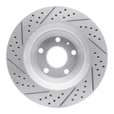 Dynamic Friction 2008-2015 Audi TTS Quattro Rear Right Drilled & Slotted Geoperformance Rotor by Dynamic Friction Company 830-73055R