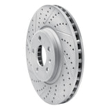 Dynamic Friction 2008-2012 Audi A5 Front Left Drilled & Slotted Geoperformance Rotor by Dynamic Friction Company 830-73057L