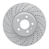 Dynamic Friction 2008-2012 Audi A5 Front Left Drilled & Slotted Geoperformance Rotor by Dynamic Friction Company 830-73057L