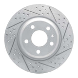 Dynamic Friction 2008-2025 Audi A4 (USA/Canada) Rear Right Drilled & Slotted Geoperformance Rotor by Dynamic Friction Company 830-73061R