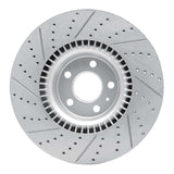 Dynamic Friction 2012-2018 Audi A6 Quattro Front Right Drilled & Slotted Geoperformance Rotor by Dynamic Friction Company 830-73064R
