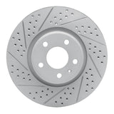 Dynamic Friction 2011-2017 Audi A4 Allroad Front Left Drilled & Slotted Geoperformance Rotor by Dynamic Friction Company 830-73065L
