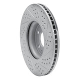 Dynamic Friction 2011-2017 Audi A4 Allroad Front Left Drilled & Slotted Geoperformance Rotor by Dynamic Friction Company 830-73065L