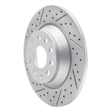 Dynamic Friction 2016-2025 Audi TT Quattro Rear Left Drilled & Slotted Geoperformance Rotor by Dynamic Friction Company 830-73082L