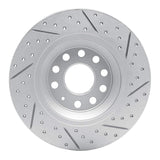Dynamic Friction 2016-2025 Audi TT Quattro Rear Left Drilled & Slotted Geoperformance Rotor by Dynamic Friction Company 830-73082L