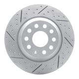 Dynamic Friction 2016-2025 Audi TT Quattro Rear Left Drilled & Slotted Geoperformance Rotor by Dynamic Friction Company 830-73082L