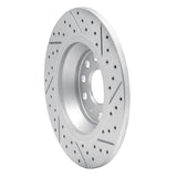 Dynamic Friction 2016-2025 Audi TT Quattro Rear Left Drilled & Slotted Geoperformance Rotor by Dynamic Friction Company 830-73082L