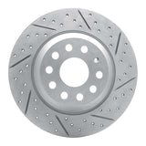 Dynamic Friction 2016-2025 Audi Q3 Rear Right Drilled & Slotted Geoperformance Rotor by Dynamic Friction Company 830-73082R