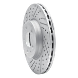 Dynamic Friction 2008-2025 Audi A5 Front Left Drilled & Slotted Geoperformance Rotor by Dynamic Friction Company 830-73086L