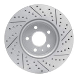 Dynamic Friction 2008-2025 Audi A5 Front Left Drilled & Slotted Geoperformance Rotor by Dynamic Friction Company 830-73086L