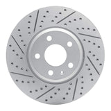 Dynamic Friction 2008-2025 Audi A5 Front Left Drilled & Slotted Geoperformance Rotor by Dynamic Friction Company 830-73086L