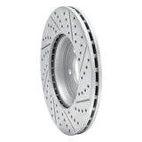 Dynamic Friction 2008-2025 Audi A5 Front Left Drilled & Slotted Geoperformance Rotor by Dynamic Friction Company 830-73086L