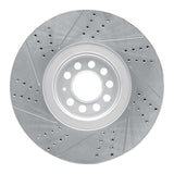 Dynamic Friction 2004-2006 Audi TT Quattro Right Front Drilled & Slotted Geoperformance Rotor by Dynamic Friction Company 830-74025D