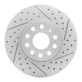 Dynamic Friction 2005-2025 Audi A3 (Mexico) Front Right Drilled & Slotted Geoperformance Rotor by Dynamic Friction Company 830-74028R