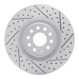Dynamic Friction 2006-2013 Audi S3 (Mexico) Front Right Drilled & Slotted Geoperformance Rotor by Dynamic Friction Company 830-74029R