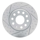 Dynamic Friction 2005-2025 Audi A3 Sportback E-Tron Rear Left Drilled & Slotted Geoperformance Rotor by Dynamic Friction Company 830-74031L