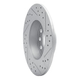 Dynamic Friction 2005-2025 Audi A3 Sportback E-Tron Rear Left Drilled & Slotted Geoperformance Rotor by Dynamic Friction Company 830-74031L
