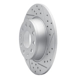 Dynamic Friction 2005-2025 Audi A3 Sportback E-Tron Rear Right Drilled & Slotted Geoperformance Rotor by Dynamic Friction Company 830-74031R