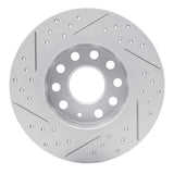 Dynamic Friction 2005-2025 Audi A3 Sportback E-Tron Rear Right Drilled & Slotted Geoperformance Rotor by Dynamic Friction Company 830-74031R