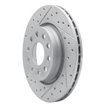 Dynamic Friction 2005-2015 Volkswagen Bora (Mexico) Front Left Drilled & Slotted Geoperformance Rotor by Dynamic Friction Company 830-74032L
