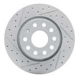 Dynamic Friction 2005-2015 Volkswagen Bora (Mexico) Front Left Drilled & Slotted Geoperformance Rotor by Dynamic Friction Company 830-74032L