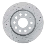 Dynamic Friction 2005-2015 Volkswagen Jetta Sedan Front Right Drilled & Slotted Geoperformance Rotor by Dynamic Friction Company 830-74032R