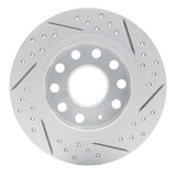 Dynamic Friction 2010-2019 Audi A3 Rear Left Drilled & Slotted Geoperformance Rotor by Dynamic Friction Company 830-74033L