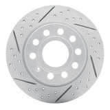 Dynamic Friction 2010-2019 Audi A3 Rear Left Drilled & Slotted Geoperformance Rotor by Dynamic Friction Company 830-74033L